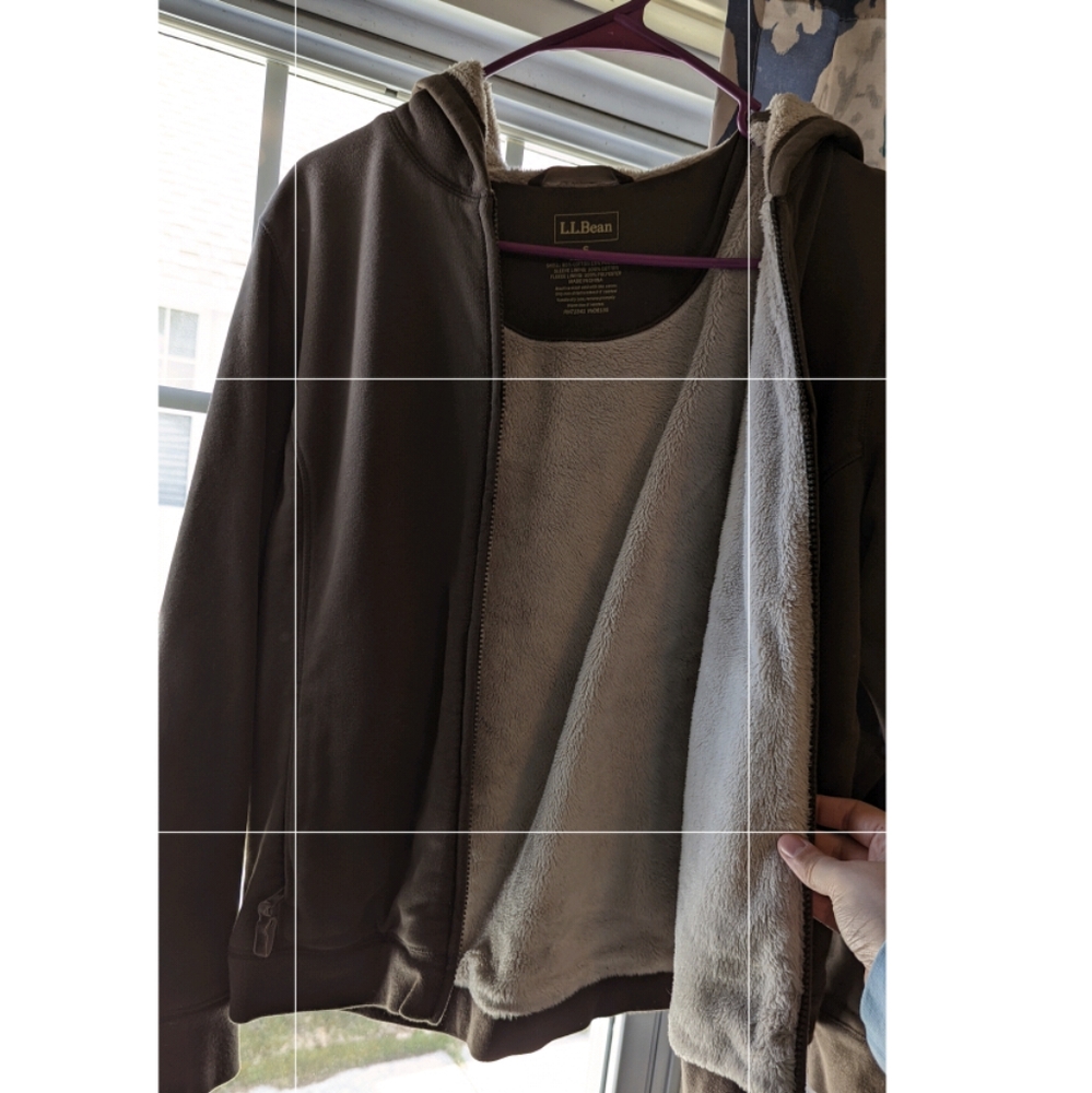 LLBean fleece lined sweatshirt